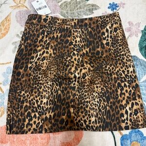 Forever 21 Leopard Print Mini Skirt - Brown & Black